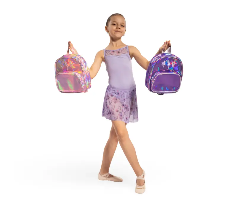 Bloch Ballerina Backpack, szivárványos lány hátizsák - Irizáló lila