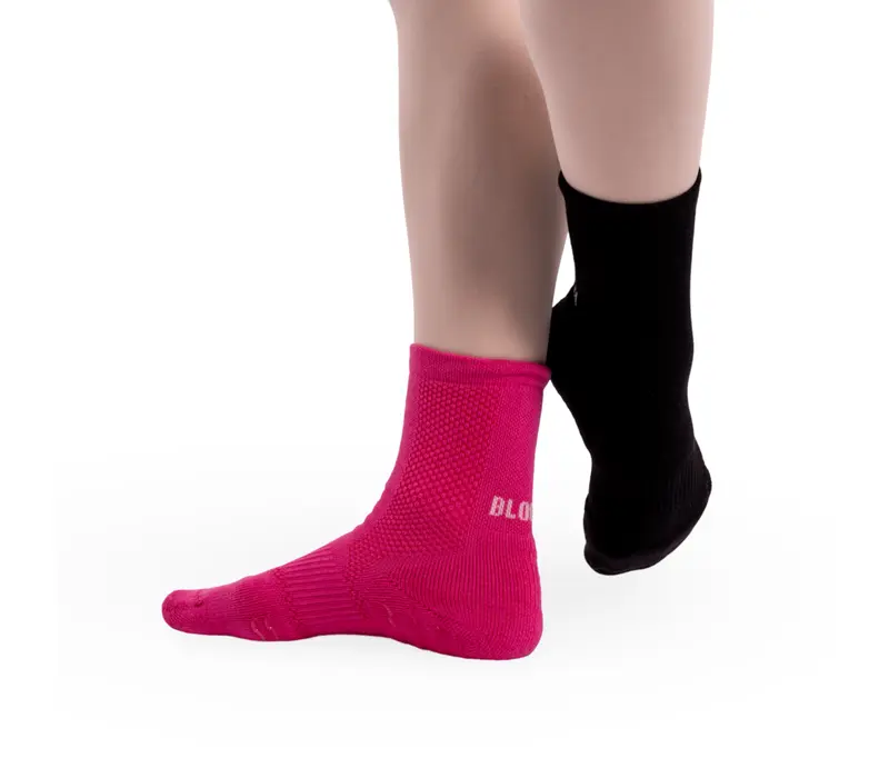 Bloch Blochsox, rövidebb tánczokni - Dögös rózsaszín / Hot pink