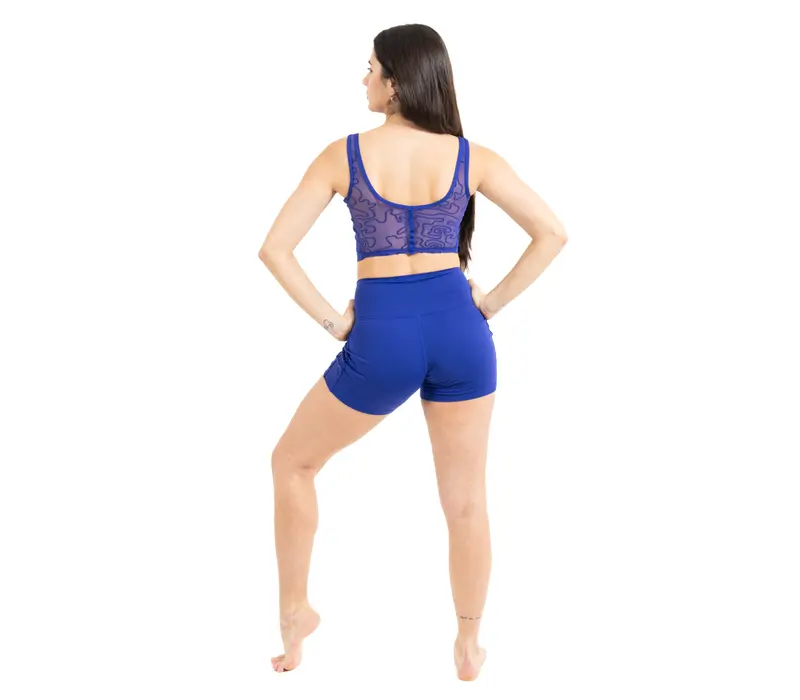 Capezio Bella Notte Vita Side Panel Short, női rövidnadrág - Spektrum Kék