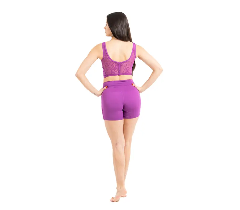 Capezio Bella Notte Vita Side Panel Short, női rövidnadrág - Jácint ibolya