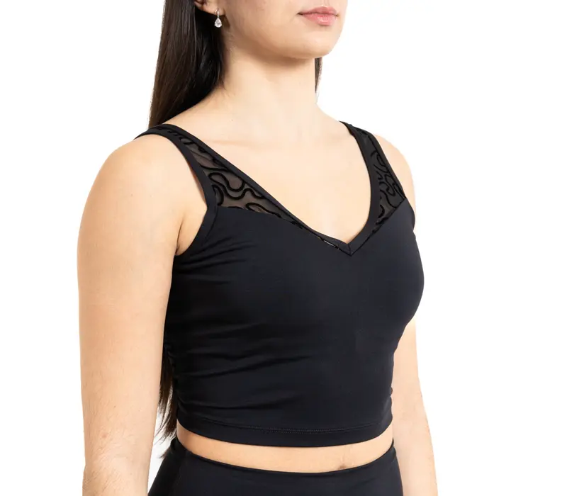 Capezio Bella Notte Dolce Tank, női top - Fekete