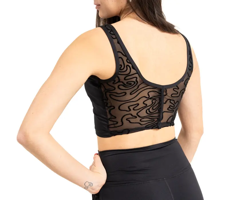 Capezio Bella Notte Dolce Tank, női top - Fekete