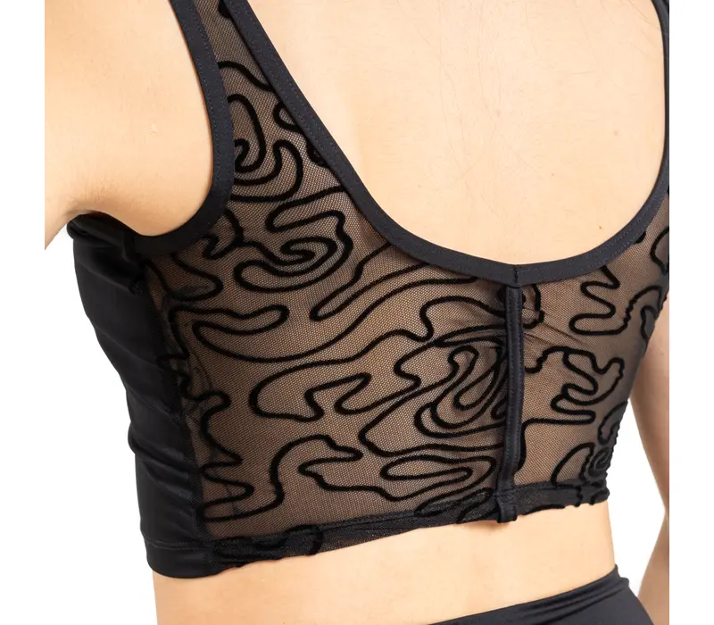 Capezio Bella Notte Dolce Tank, női top - Fekete