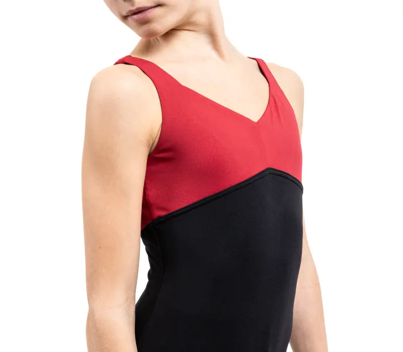 Capezio C'est La Vie Étoile Leotard lányos ruha szélesebb vállpánttal - Skarlátvörös Capezio