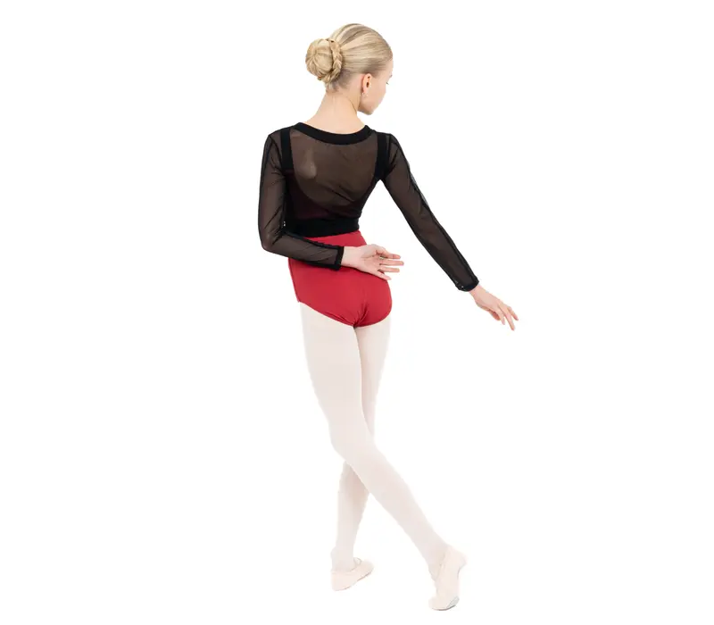 Capezio C'est La Vie Joyeux mesh cover up lányos top - Fekete