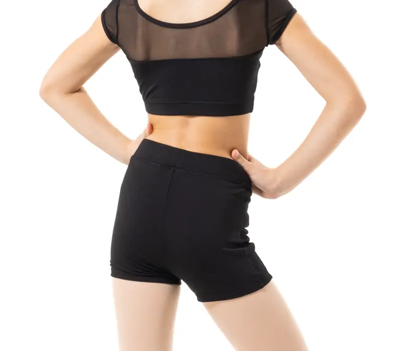 Capezio Foldover Boyshort, short gyerekeknek - Fekete