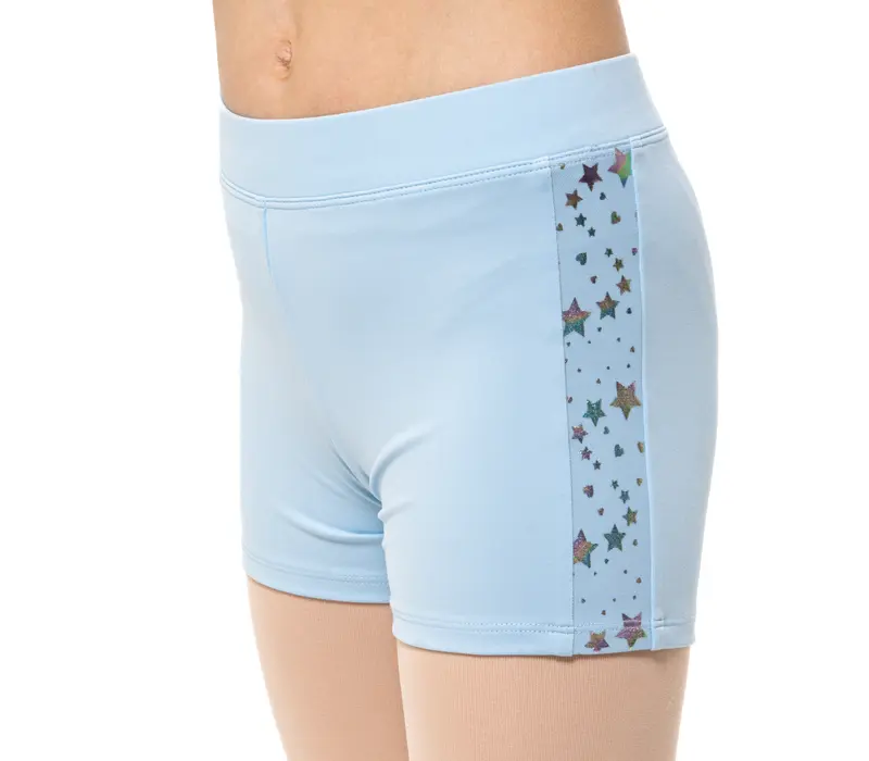 Capezio Foldover Boyshort, short gyerekeknek - Világoskék Capezio