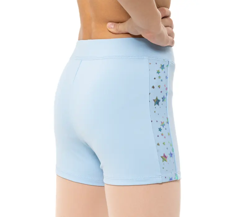 Capezio Foldover Boyshort, short gyerekeknek - Világoskék Capezio