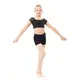 Capezio Foldover Boyshort, short gyerekeknek - Fekete