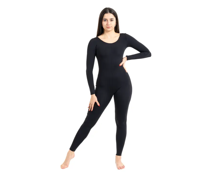 Capezio hosszú ujjú unitard táncosoknak - Fekete