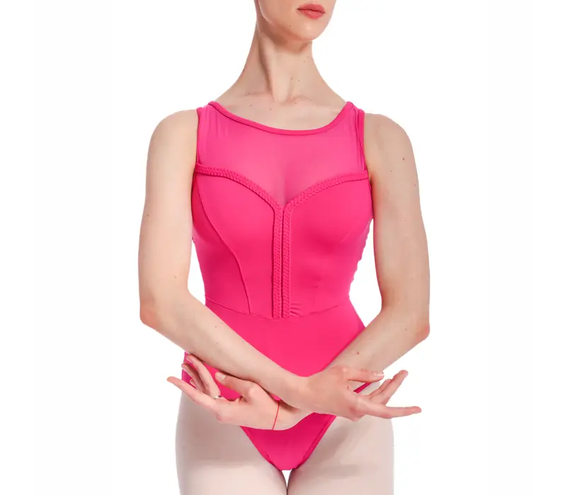 Mirella Miami boat neck tank, vastag vállú női dressz  - Fuchsia